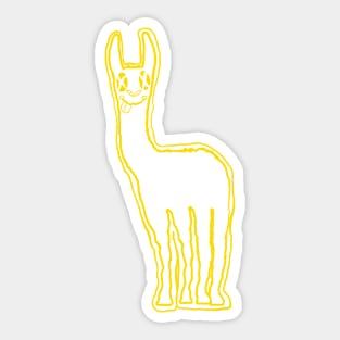 Grunge Tribal Llama Sticker